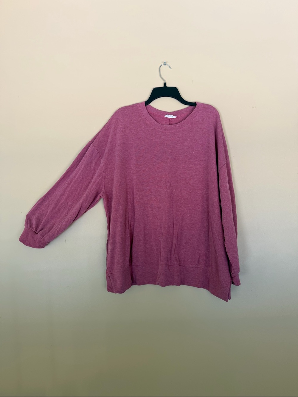 Relaxed Long Sleeve Tee in Dusty Rose